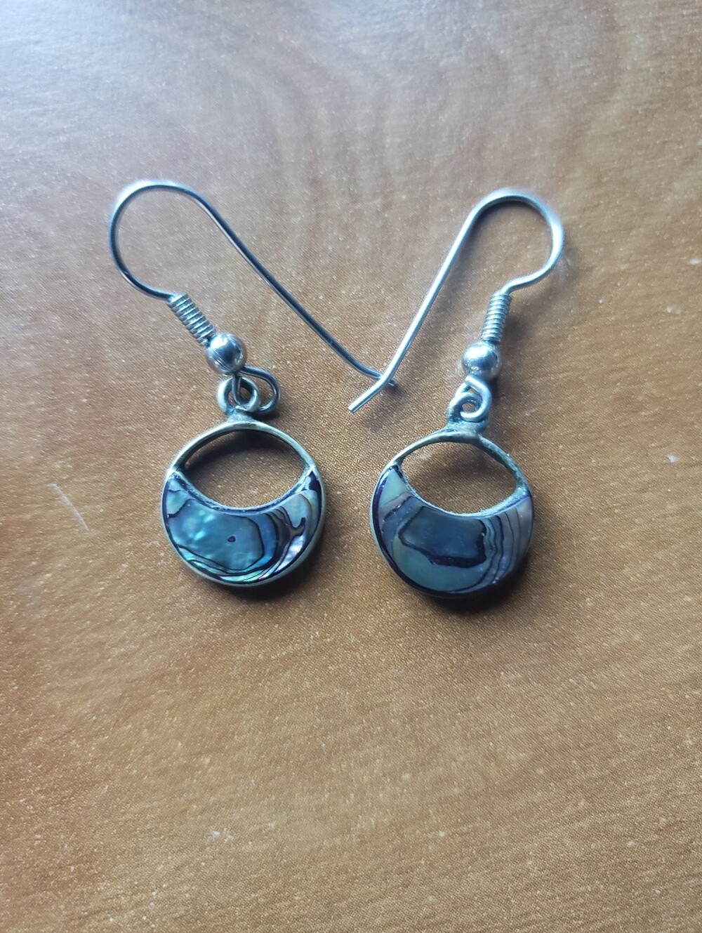 Classic Silver Abalone Drop Earrings - Women Jewelry